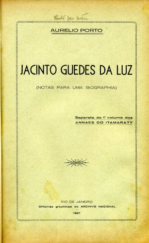 Jacinto Guedes da Luz - Autografado