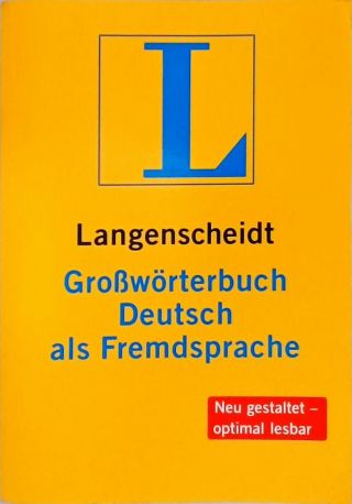 Langenscheidt Großwörterbuch Deutsch Als Fremdsprache