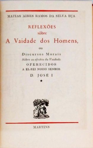 Reflexões sobre a Vaidade dos Homens