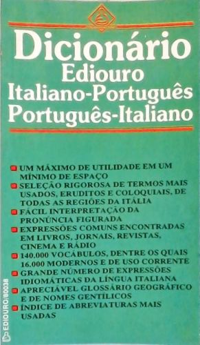 Dicionario Ediouro Italiano-Português