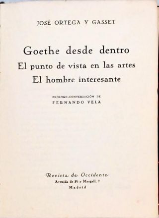 Goethe desde Dentro