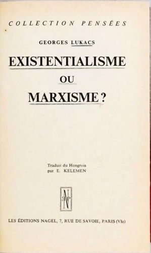 Existentialisme ou Marxisme?