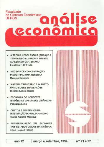 Análise Econômica (Ano 11, nº 19)