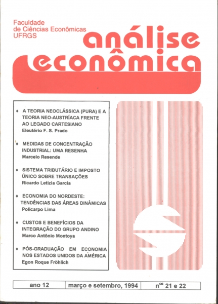 Análise Econômica (Ano 12, nº 21 e 22)