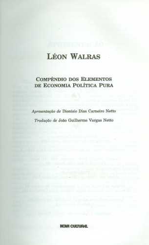 Compêndio dos Elementos de Economia Política Pura