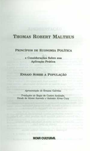 Princípios da Economia Política e Considerações Sobre sua Aplicação Prática