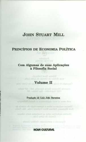 Princípios de Economia Política (em 2 volumes)