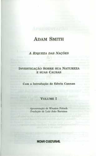 A Riqueza das Nações (em 2 volumes)