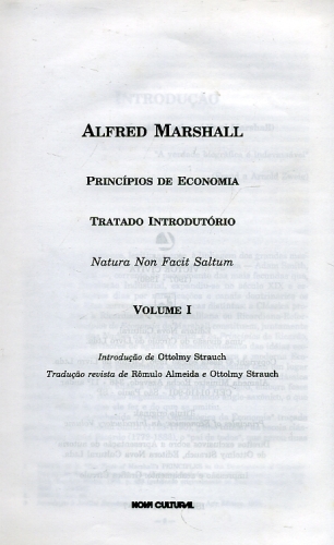 <i>Princípios de Economia</i> e <i>Tratado Introdutório</i> (Volume 1)