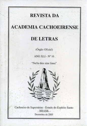 Revista da Academia Cachoeirense de Letras (Ano XLI - Nº16)