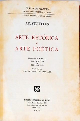 Arte Retórica E Arte Poética