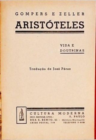 Aristóteles - Vida e Doutrinas