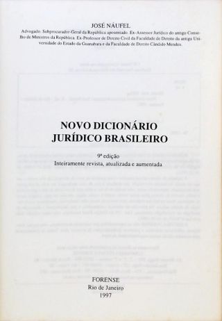 Novo Dicionário Jurídico Brasileiro 