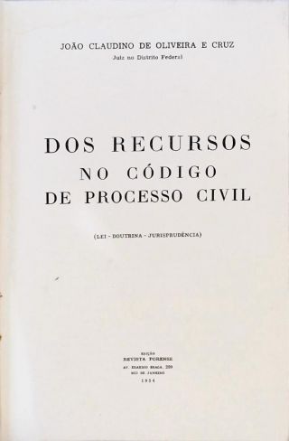 Dos Recursos no Código de Processo Civil