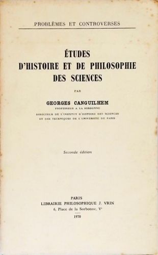 Études Dhistoire et de Philosophie