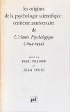 Les Origines de la Psychologie Scientifique