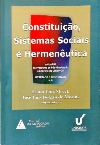 Constituição, Sistemas Sociais e Hermenêutica