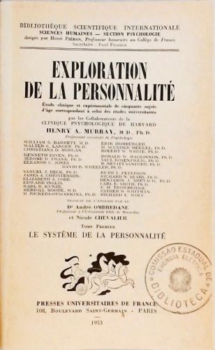 Exploration de la Personnalité  - Vol. 1