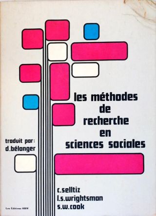 Les Méthodes De Recherche en Sciences Sociales