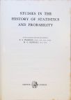 Studies in the History Of Probability And Statistics