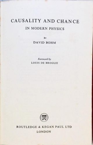 Casuality and Chance in Modern Physics