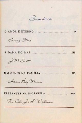 O Amor É Eterno - A Dama Do Mar - Um Gênio Na Família - Elefantes Na Passarela