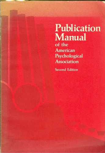 Publication Manual of the American Psychological Association