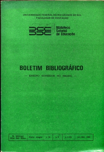 Boletim Bibliográfico (Volume 10 - Nº 2)