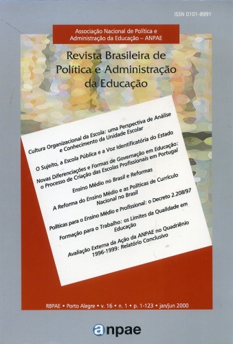 Revista Brasileira de Política e Administração da Educação (Vol. 15 - Nº 1)
