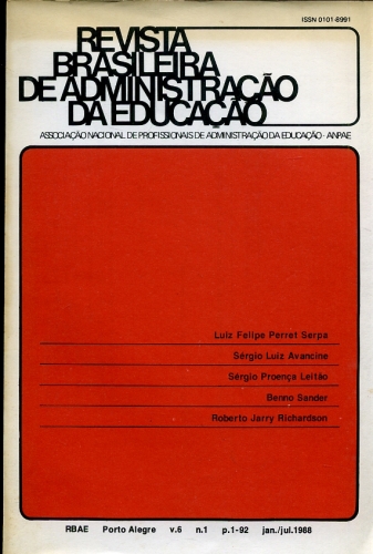 Revista Brasileira de Administração da Educação( Nº 1 e 2)