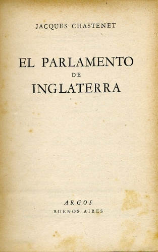 El Parlamento de Inglaterra