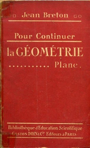 Pour Continuer la Géométrie Plane (Para Continuar a Geometria Plana)