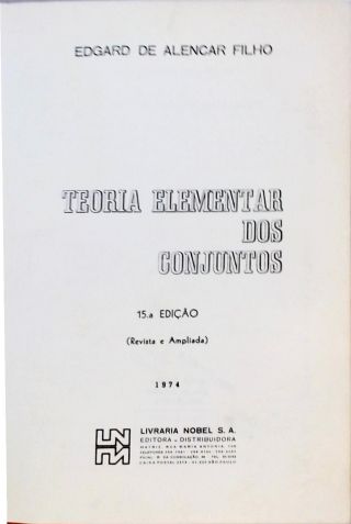 Teoria Elementar Dos Conjuntos
