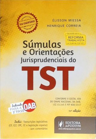 Súmulas e Orientações Jurisprudenciais do TST