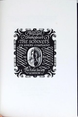 Shakespeares Sonnets Folio