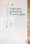 L Explication Grammaticale de Textes Anglais