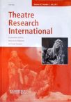 Theatre Research International - Em 2 Volumes