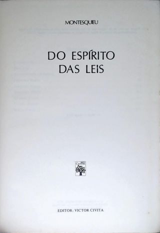 Do Espírito - Das Leis