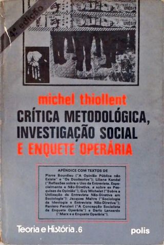 Crítica Metodológica, Investigação Social e Enquete Operária