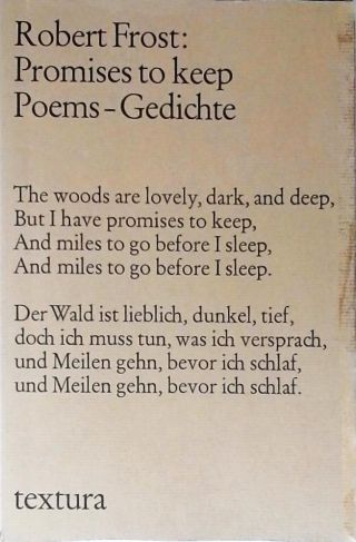 Robert Frost: Promises to Keep (Bilíngüe)