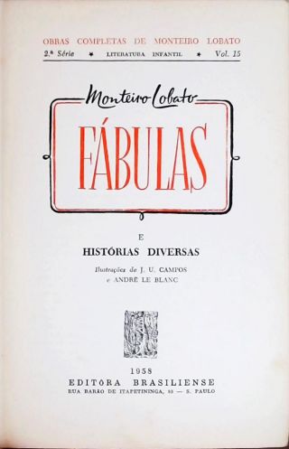 Fábulas E Histórias Diversas