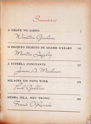 A Chave No Jarro - O Projeto Secreto De Sigurd OLeary - A Estrela Constante - Milagre Em Nova York