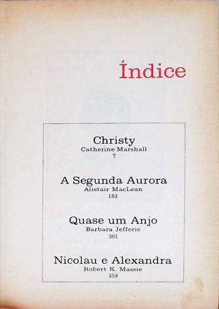 Christy - A Segunda Aurora - Quase Um Anjo - Nicolau E Alexandra