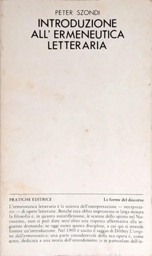 Introduzione All Ermeneutica Letteraria