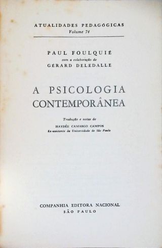 A Psicologia Contemporânea