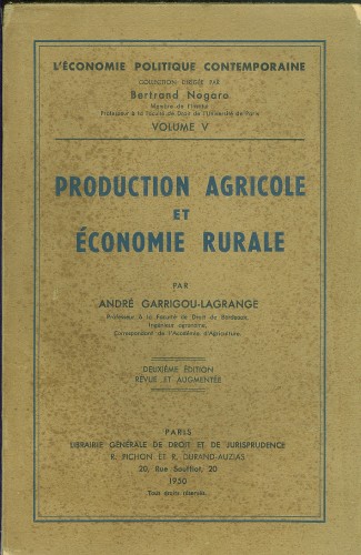 Production Agricole et Économie Rurale (Produção Agrícola e Economia Rural)