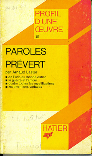 PAROLES / PRÉVERT