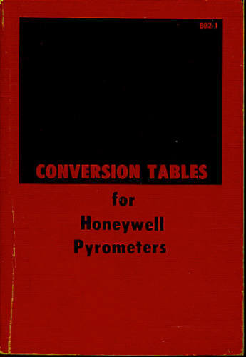 CONVERSION TABLES FOR HONEYWELL PYROMETERS