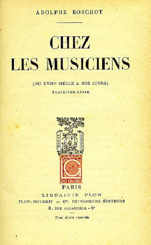 CHEZ LES MUSICIENS