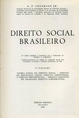 Direito Social Brasileiro (em dois volumes)